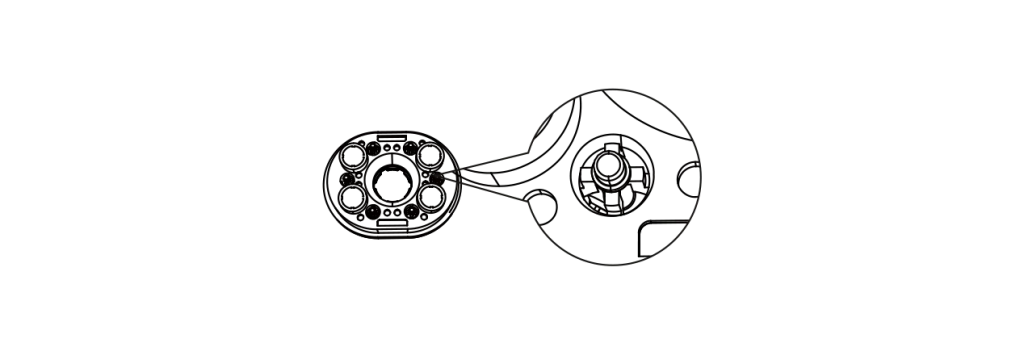 固定リングを開ける方法の解説図