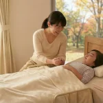 夏のあせもや冬の湯冷めを防ぐ、移動しない入浴ケアで快適に過ごす寝たきりのお子様と母親